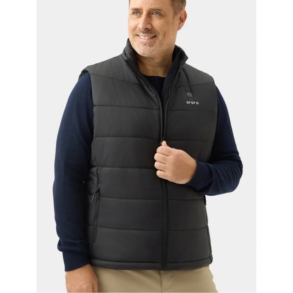 Ororo Men's Black Classic Heated Vest‎ Size XL